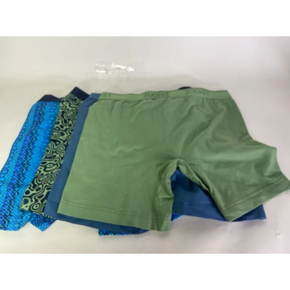 2xist Essential Cotton Stretch 4 Piece Boxer Brief Underwear Mens Size M